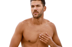 Corrección de pezón para hombre